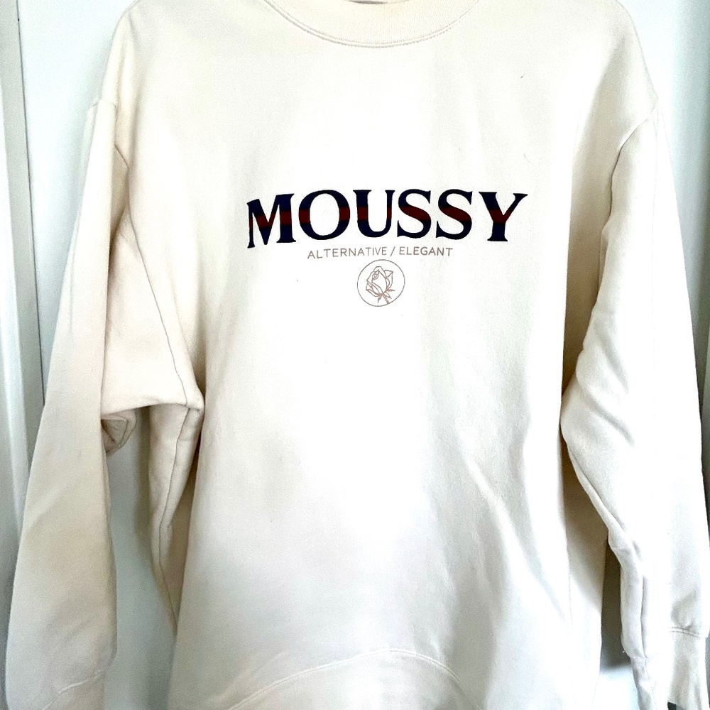 Premium Japanese Moussy sweatshirt cream off white color